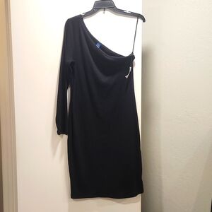 Old Navy Black One Shoulder Dress
